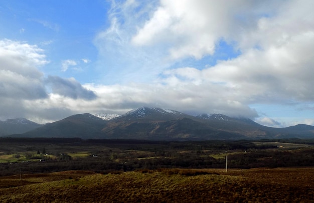 Vue panoramique des montagnes contre le ciel