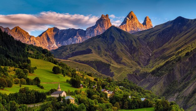 Vue panoramique des montagnes contre le ciel