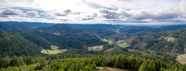 Vue panoramique des montagnes contre le ciel