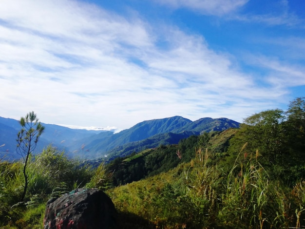 Vue panoramique des montagnes contre le ciel