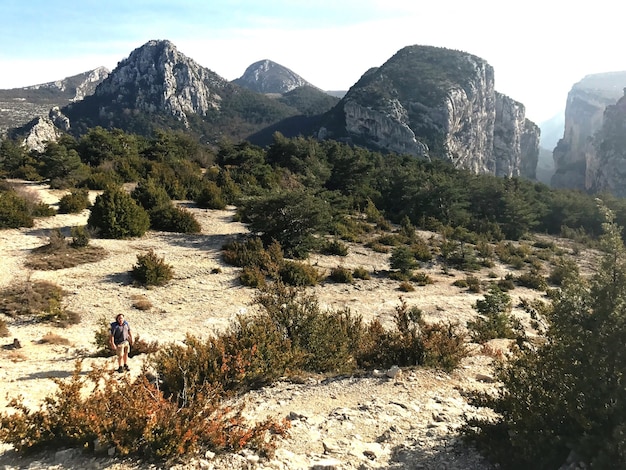 Vue panoramique des montagnes contre le ciel