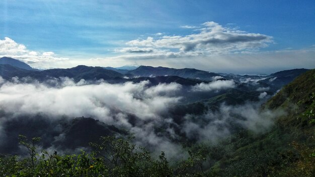 Vue panoramique des montagnes contre le ciel