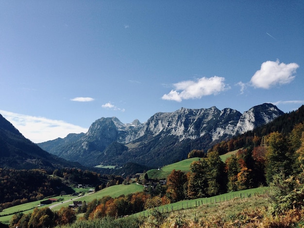 Vue panoramique des montagnes contre le ciel