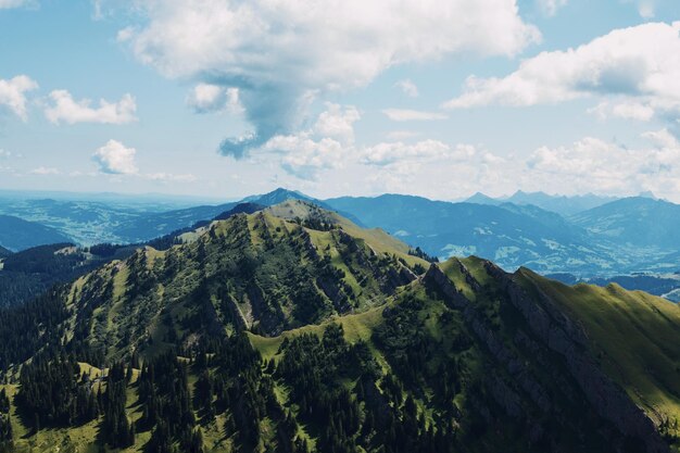 Vue panoramique des montagnes contre le ciel