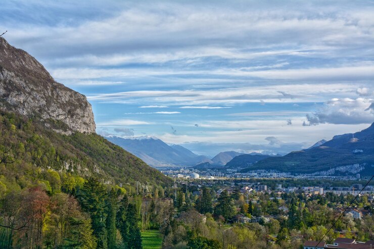 Photo vue panoramique des montagnes contre le ciel