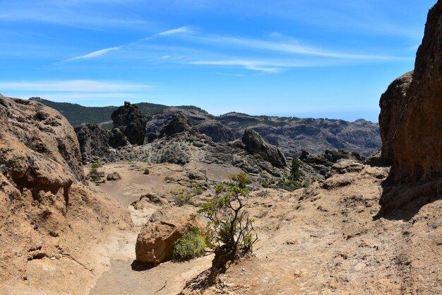 Photo vue panoramique des montagnes rocheuses contre le ciel