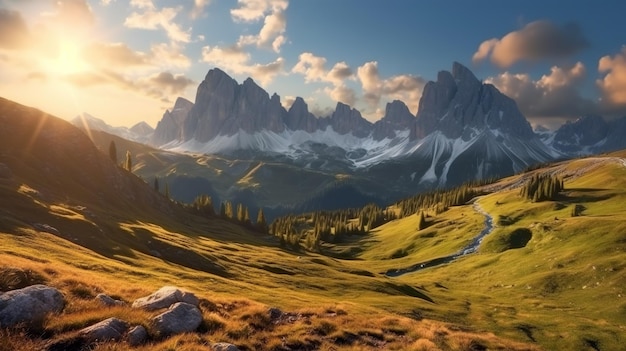 Vue panoramique des montagnes des Tatras Paysage des Hauts Tatras au printemps Des sommets enneigés