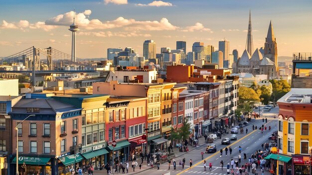 Vue panoramique de Montréal par jour