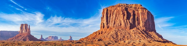 Vue panoramique de Monument Valley au coucher du soleil Utah Arizona United States