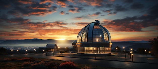 Vue panoramique de l'observatoire du planétarium
