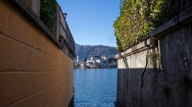 Vue panoramique à Orta San Giulio beau village sur le lac Orta Piémont Piémont Italie