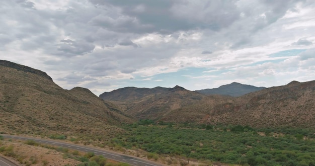 Vue panoramique paysage désertique en montagne Arizona