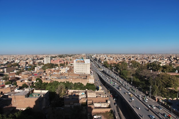 La vue panoramique de Peshawar au Pakistan