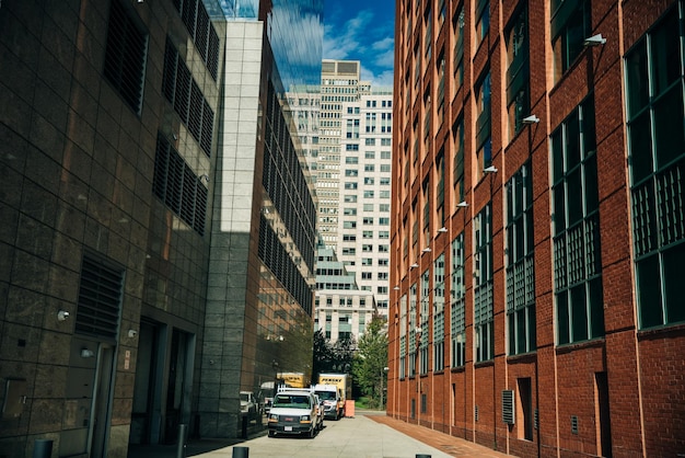 Vue panoramique pittoresque du centre-ville financier de Boston aux États-Unis le 2 septembre 2023