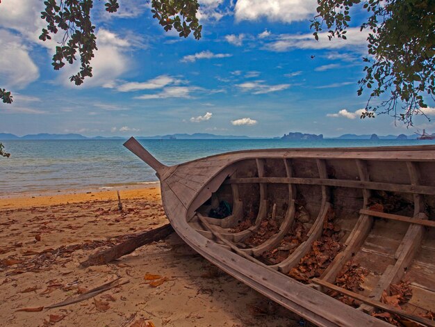 Vue panoramique de la plage contre le ciel