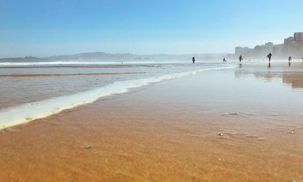 Photo vue panoramique de la plage contre le ciel