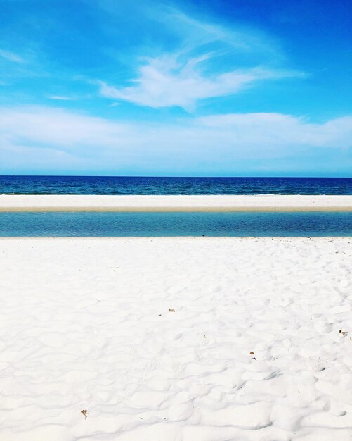 Vue panoramique de la plage contre le ciel