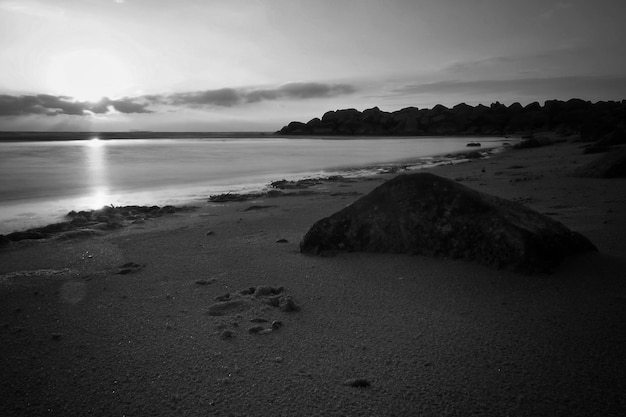 Photo vue panoramique de la plage contre le ciel