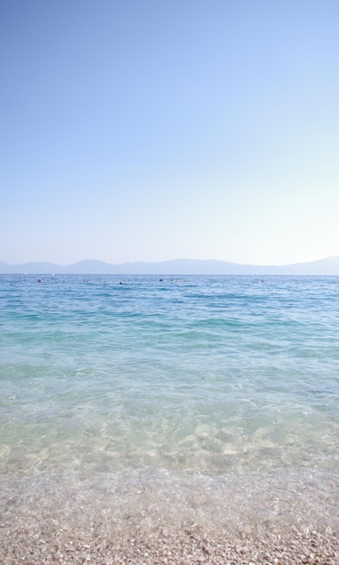Vue panoramique de la plage contre le ciel.