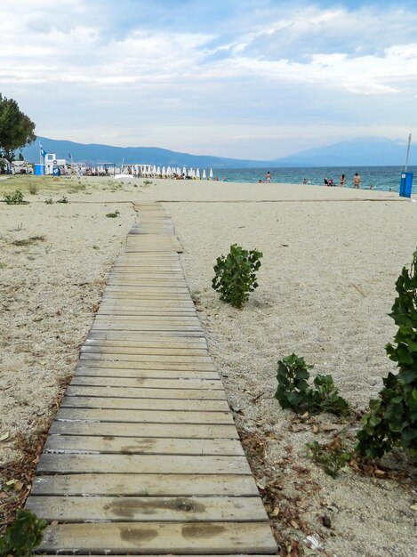 Photo vue panoramique de la plage