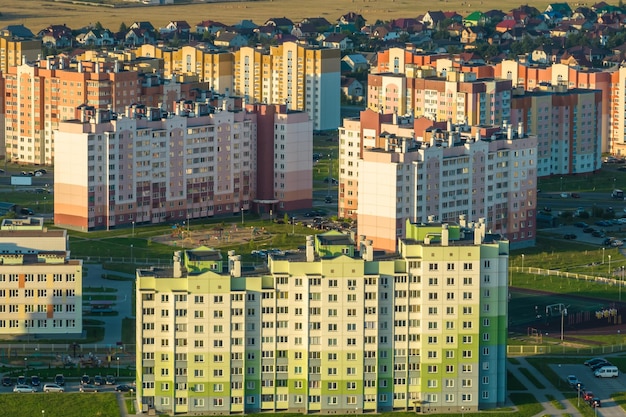 Vue panoramique sur le quartier résidentiel des immeubles de grande hauteur