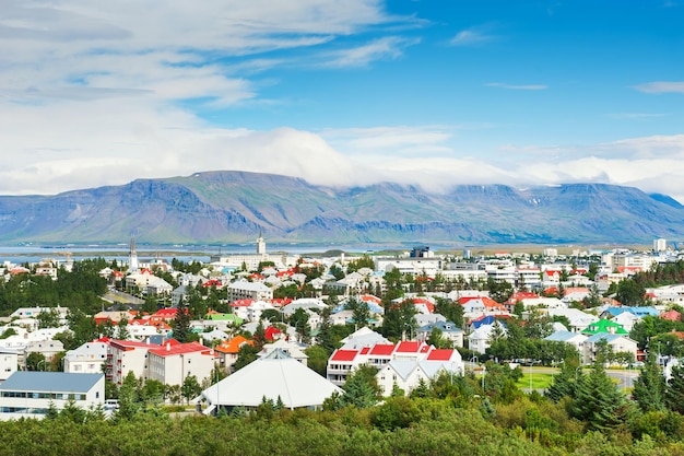 Vue panoramique de Reykjavik, Islande