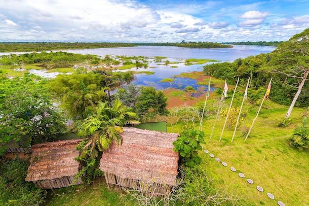 Vue panoramique de la rivière Javari contre le ciel