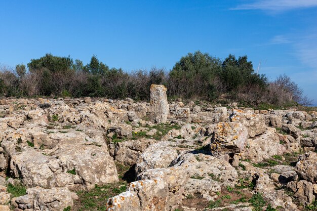 Vue panoramique des ruines de Morgantina en Sicile