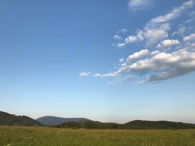 Photo vue panoramique de la terre contre le ciel