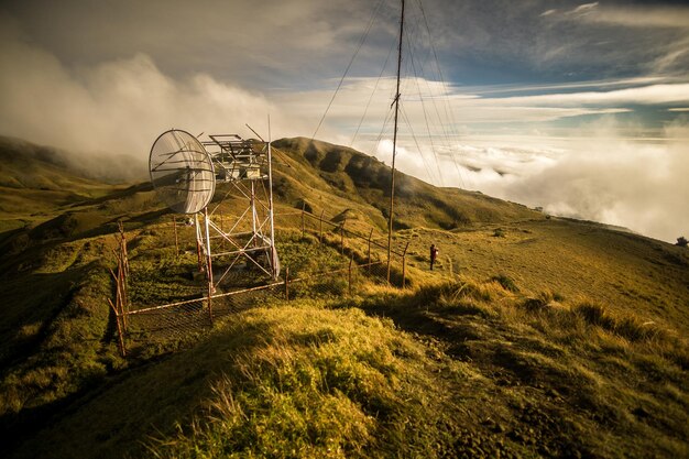 Vue panoramique de la terre contre le ciel.