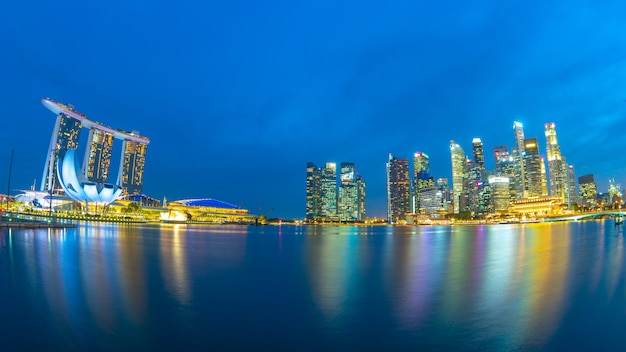 Vue panoramique des toits de la ville de Singapour