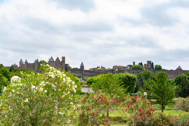 Vue panoramique sur la vieille ville de Carcassonne France