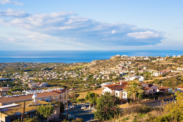 Vue panoramique sur le village de Chypre.