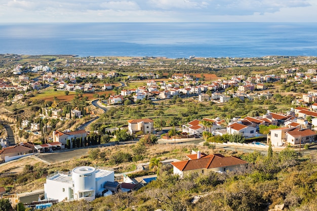Vue panoramique sur le village de Chypre.