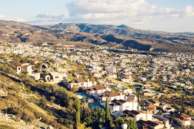 Vue panoramique sur le village de Chypre.