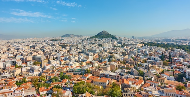 Vue panoramique de la ville d'Athènes, Grèce