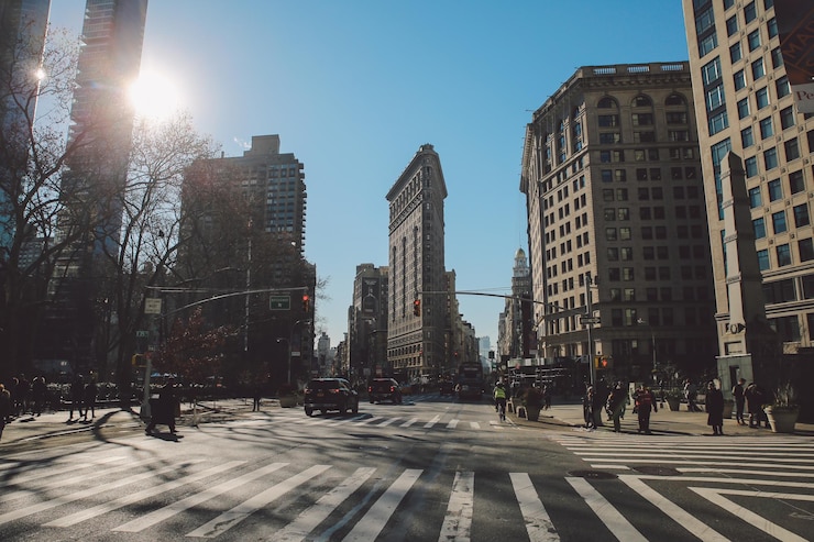 Photo vue panoramique de la ville contre un ciel dégagé