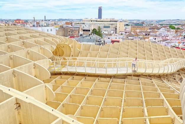 Vue panoramique sur la ville de Séville depuis la plate-forme d'observation