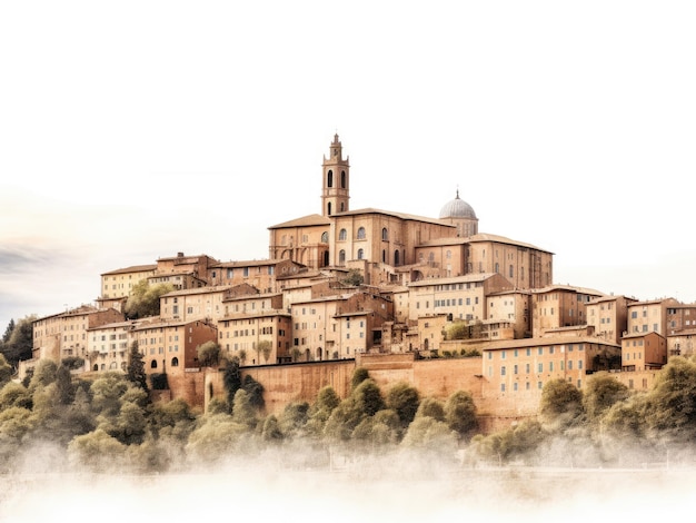 Vue panoramique de la ville d'Urbino Italie