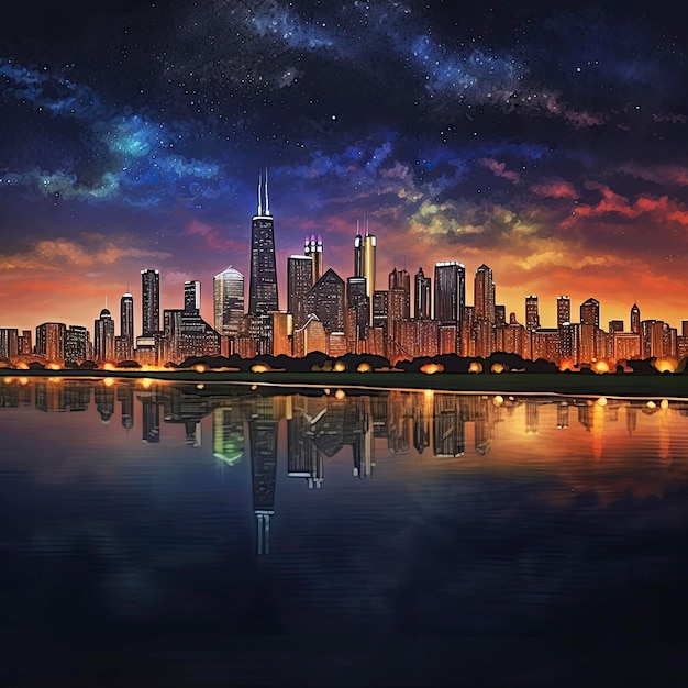 vue panoramique sur vue panoramique sur les toits de Chicago