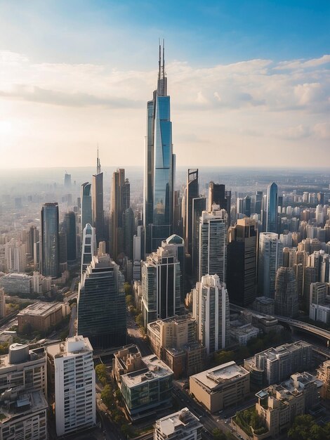 vue par drone des paysages urbains