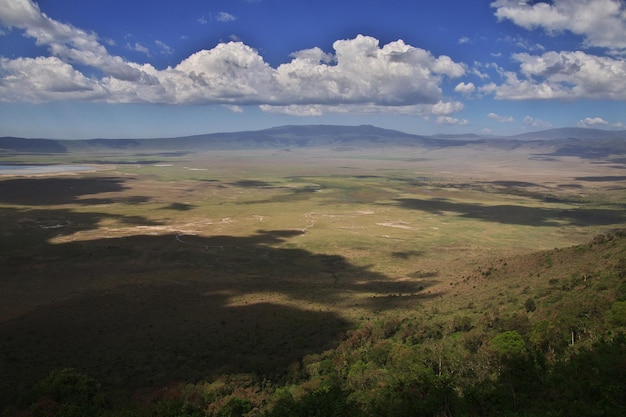 La vue sur le parc national de Ngorongoro en Tanzanie