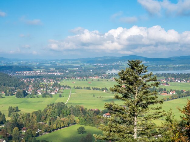 Vue paysage en Bavière Allemagne