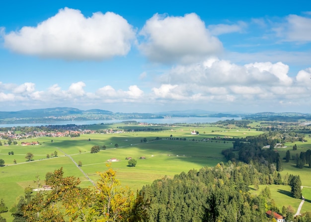 Vue paysage en Bavière Allemagne