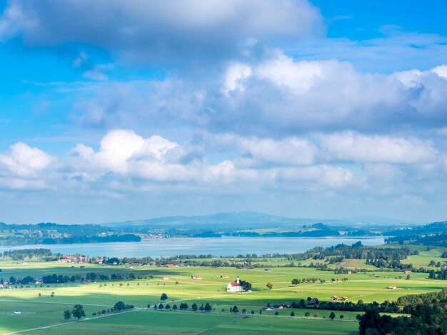 Vue paysage en Bavière Allemagne