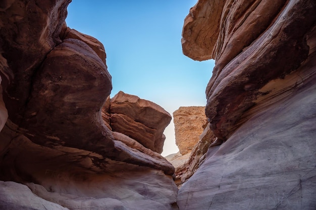 Vue paysage du Red Canyon à Eilat Israël