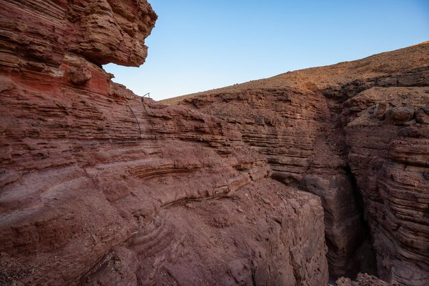 Vue paysage du Red Canyon à Eilat Israël