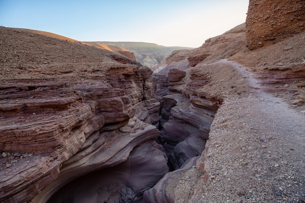 Vue paysage du Red Canyon à Eilat Israël