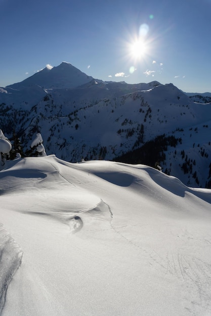 Vue sur le paysage de montagne