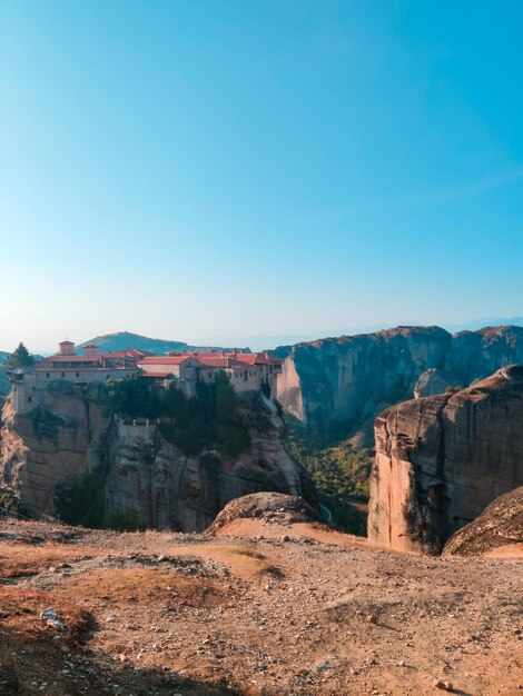 Vue paysage de montagnes de Thessalie Grèce